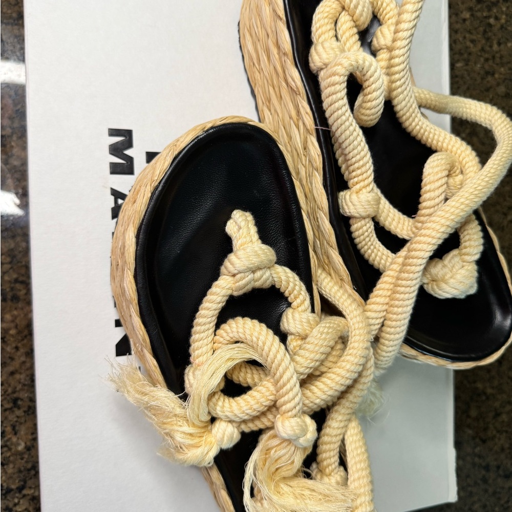 Isabel Marant Cream Rope Sandals - Picture 2 of 9